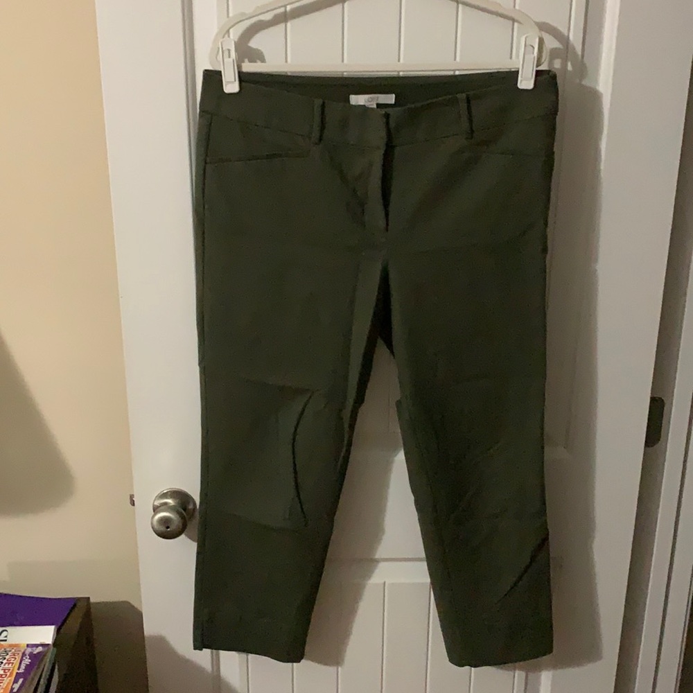 Khaki Green Loft Riviera Pants